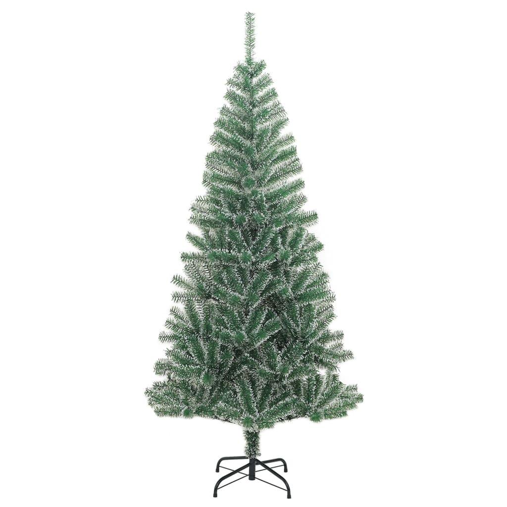 Artificial Christmas Tree with 300 LEDs&Ball Set&Flocked Snow 180 cm