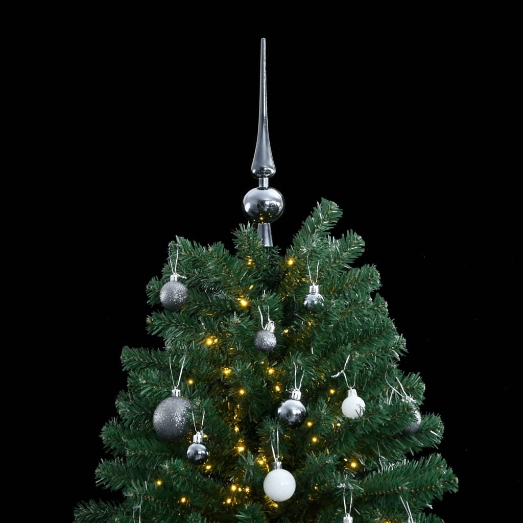 Artificial Hinged Christmas Tree with 300 LEDs & Ball Set 210 cm