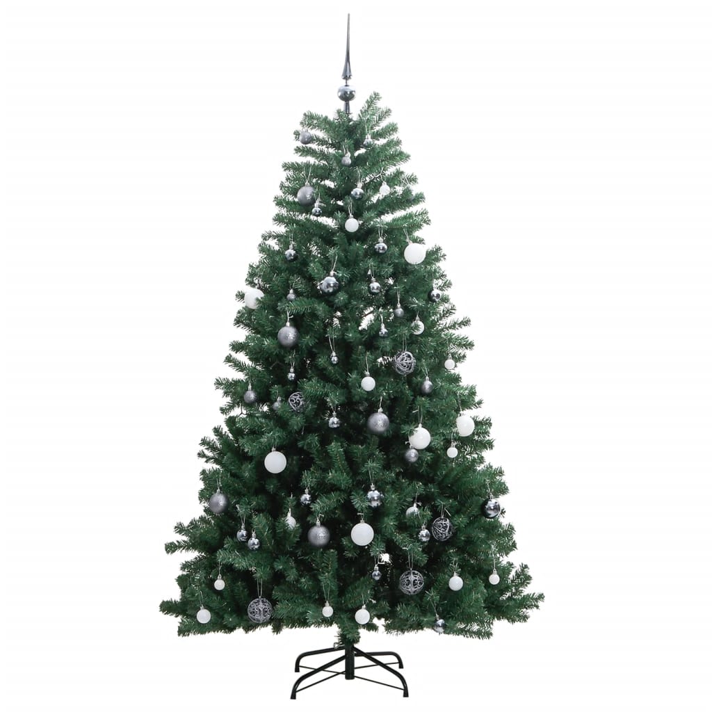 Artificial Hinged Christmas Tree with 300 LEDs & Ball Set 210 cm