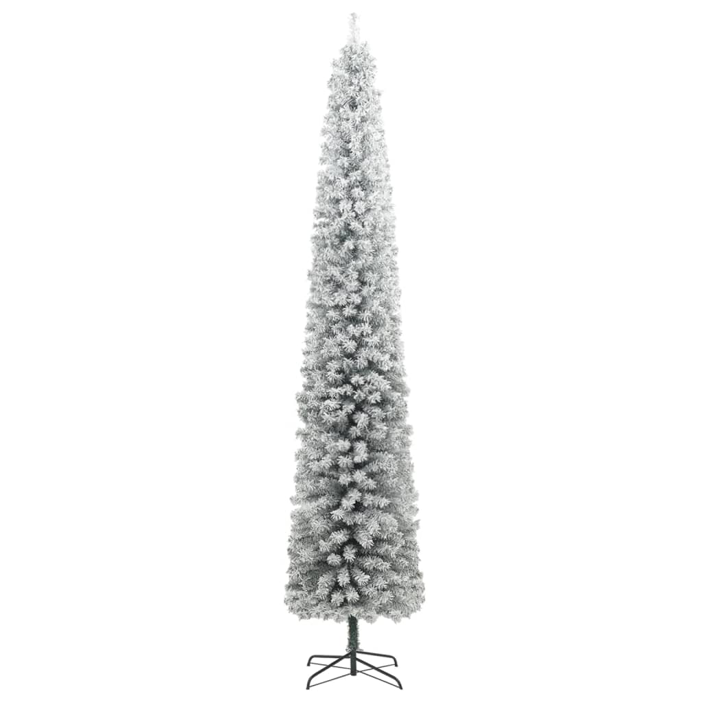 Slim Christmas Tree 300 LEDs & Flocked Snow 270 cm