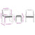 3 Piece Bistro Set with Cushions Mix Beige Poly Rattan Acacia Wood