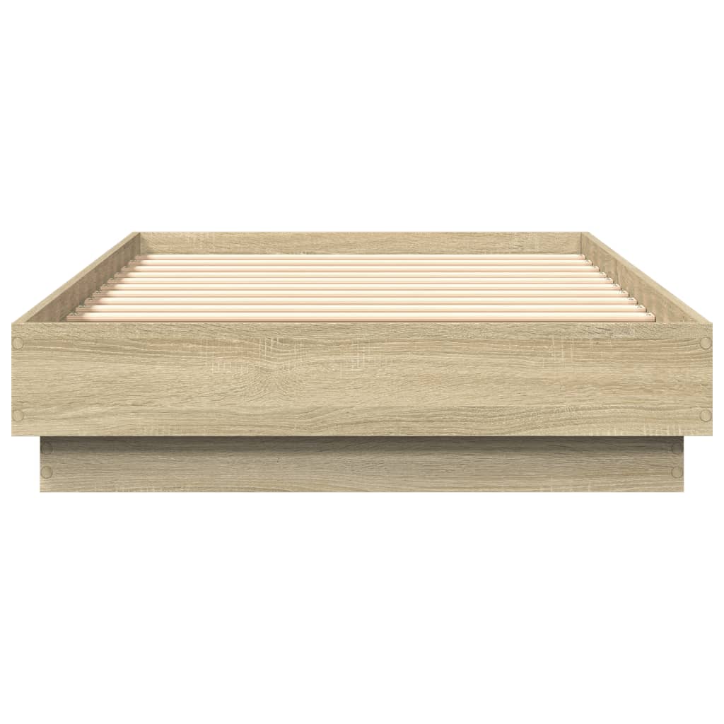 Bed Frame without Mattress Sonoma Oak 90x190 cm Engineered Wood