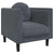 3 Piece Sofa Set with Pillows Dark Grey Velvet