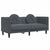 2 Piece Sofa Set with Pillows Dark Grey Velvet