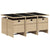 7 Piece Garden Dining Set with Cushions Mix Beige Poly Rattan