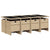 13 Piece Garden Dining Set with Cushions Mix Beige Poly Rattan