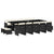 15 Piece Garden Dining Set with Cushions Black Poly Rattan