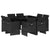 9 Piece Garden Dining Set with Cushions Black Poly Rattan