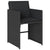 13 Piece Garden Dining Set with Cushions Black Poly Rattan