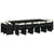 15 Piece Garden Dining Set with Cushions Black Poly Rattan