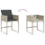 5 Piece Garden Dining Set with Cushions Light Grey Poly Rattan