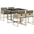 5 Piece Garden Dining Set with Cushions Mix Beige Poly Rattan