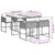 5 Piece Garden Dining Set with Cushions Beige Poly Rattan