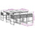 7 Piece Garden Dining Set with Cushions Beige Poly Rattan