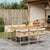 7 Piece Garden Dining Set with Cushions Beige Poly Rattan