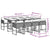 9 Piece Garden Dining Set with Cushions Black Poly Rattan