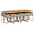 9 Piece Garden Dining Set with Cushions Beige Poly Rattan