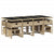 13 Piece Garden Dining Set with Cushions Mix Beige Poly Rattan