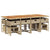 13 Piece Garden Dining Set with Cushions Beige Poly Rattan