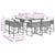 9 Piece Garden Dining Set with Cushions Beige Poly Rattan
