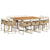 11 Piece Garden Dining Set with Cushions Beige Poly Rattan