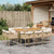 11 Piece Garden Dining Set with Cushions Beige Poly Rattan