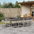 13 Piece Garden Dining Set with Cushions Light Grey Poly Rattan