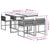 5 Piece Garden Dining Set with Cushions Beige Poly Rattan