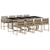 9 Piece Garden Dining Set with Cushions Mix Beige Poly Rattan