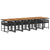 13 Piece Garden Dining Set with Cushions Black Poly Rattan