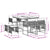 9 Piece Garden Dining Set with Cushions Beige Poly Rattan