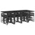 13 Piece Garden Dining Set with Cushions Black Poly Rattan