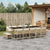 15 Piece Garden Dining Set with Cushions Beige Poly Rattan