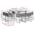 9 Piece Garden Dining Set with Cushions Black Poly Rattan