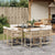 9 Piece Garden Dining Set with Cushions Beige Poly Rattan