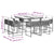 9 Piece Garden Dining Set with Cushions Grey Poly Rattan