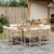 9 Piece Garden Dining Set with Cushions Beige Poly Rattan