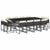 13 Piece Garden Dining Set with Cushions Black Poly Rattan