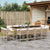 13 Piece Garden Dining Set with Cushions Beige Poly Rattan