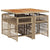 5 Piece Garden Dining Set with Cushions Beige Poly Rattan