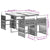 5 Piece Garden Dining Set with Cushions Beige Poly Rattan