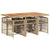 7 Piece Garden Dining Set with Cushions Beige Poly Rattan