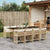 9 Piece Garden Dining Set with Cushions Beige Poly Rattan