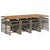 9 Piece Garden Dining Set with Cushions Grey Poly Rattan
