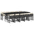 11 Piece Garden Dining Set with Cushions Black Poly Rattan