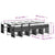 11 Piece Garden Dining Set with Cushions Black Poly Rattan