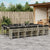 13 Piece Garden Dining Set with Cushions Light Grey Poly Rattan