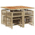 9 Piece Garden Dining Set with Cushions Beige Poly Rattan