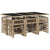 11 Piece Garden Dining Set with Cushions Beige Poly Rattan
