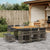 11 Piece Garden Dining Set with Cushions Grey Poly Rattan